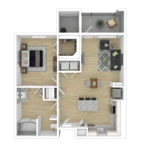 The Verge at Summer Park Rise apartments Houston Floor plan 1