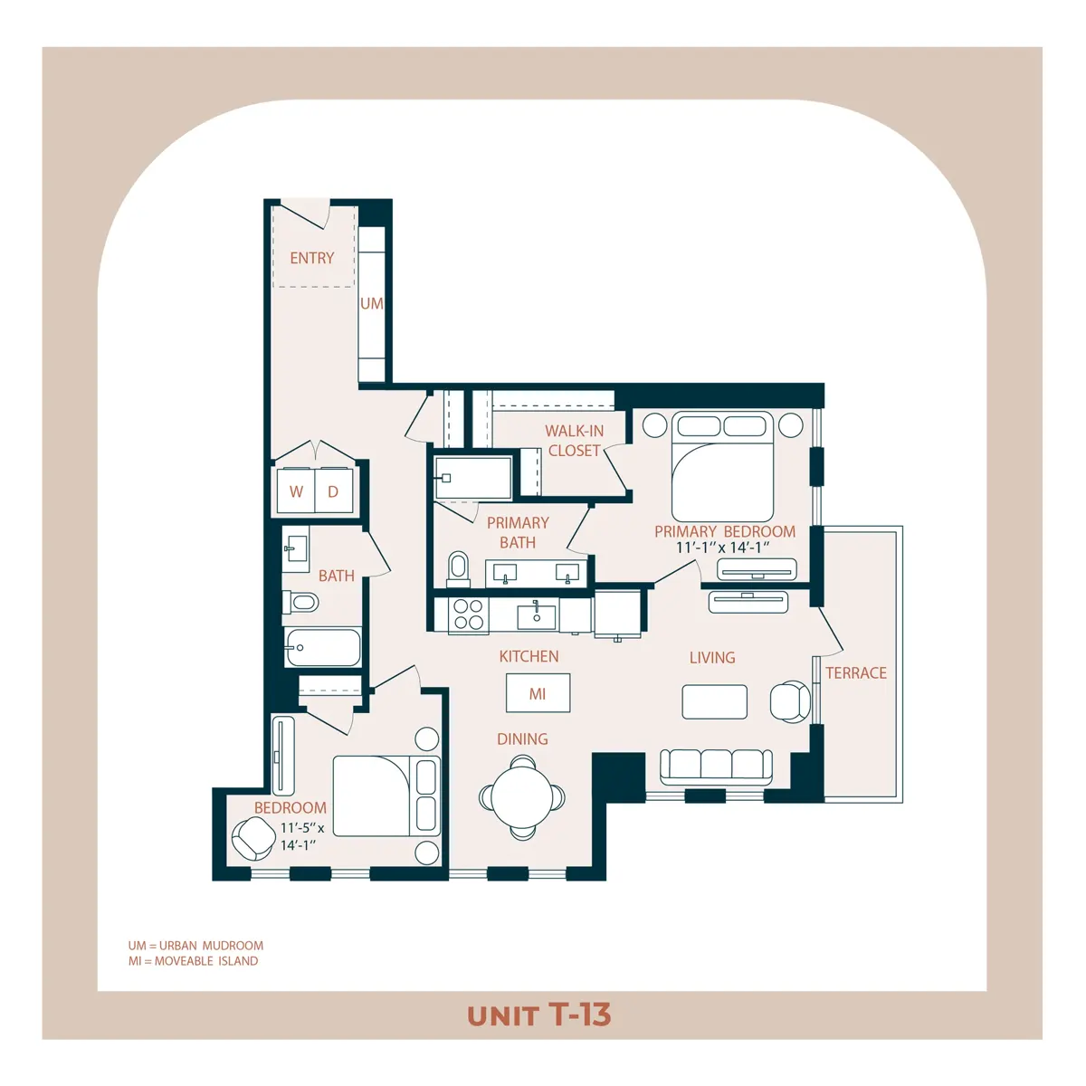 The Waller Rise apartments Austin Floor plan 14