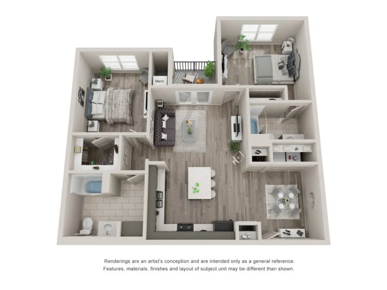 Twelve620 Rise apartments Houston Floor plan 2