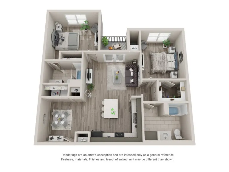 Twelve620 Rise apartments Houston Floor plan 3