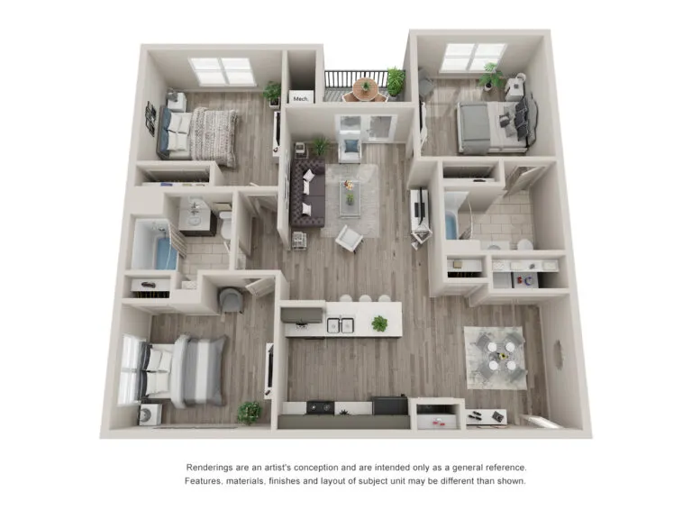 Twelve620 Rise apartments Houston Floor plan 4