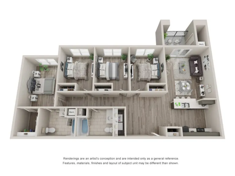 Twelve620 Rise apartments Houston Floor plan 5