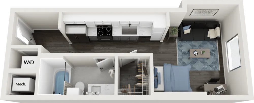 Villas on Rio Rise apartments Austin Floor plan 1