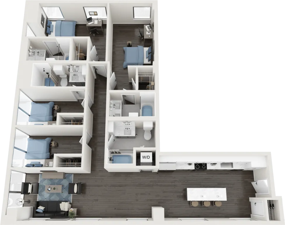 Villas on Rio Rise apartments Austin Floor plan 28