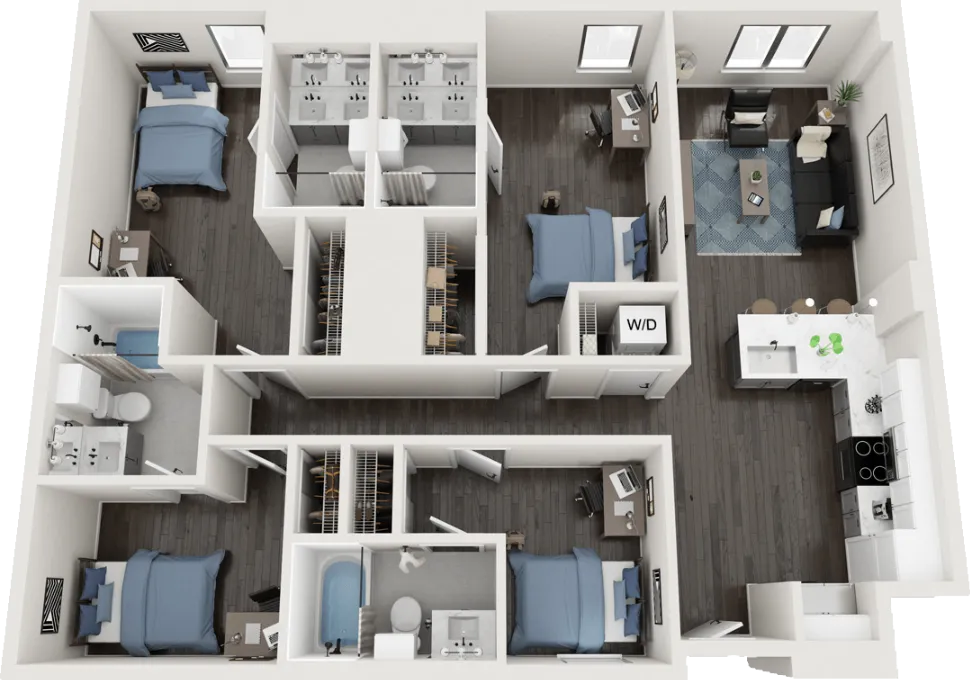 Villas on Rio Rise apartments Austin Floor plan 33