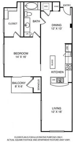 Windsor on the Lake Rise apartments Austin Floor plan 17