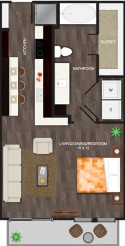 88Twenty Rise Apartments Houston FloorPlan 2