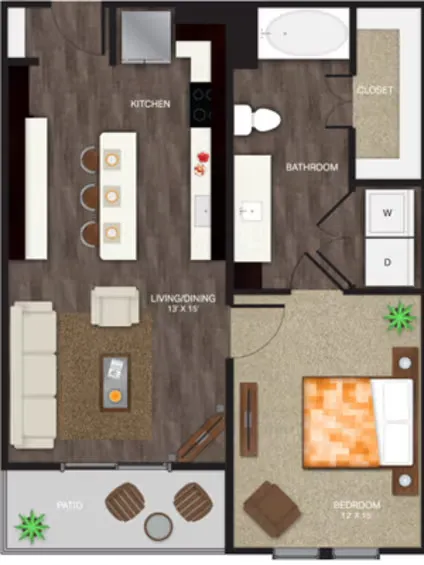 88Twenty Rise Apartments Houston FloorPlan 3