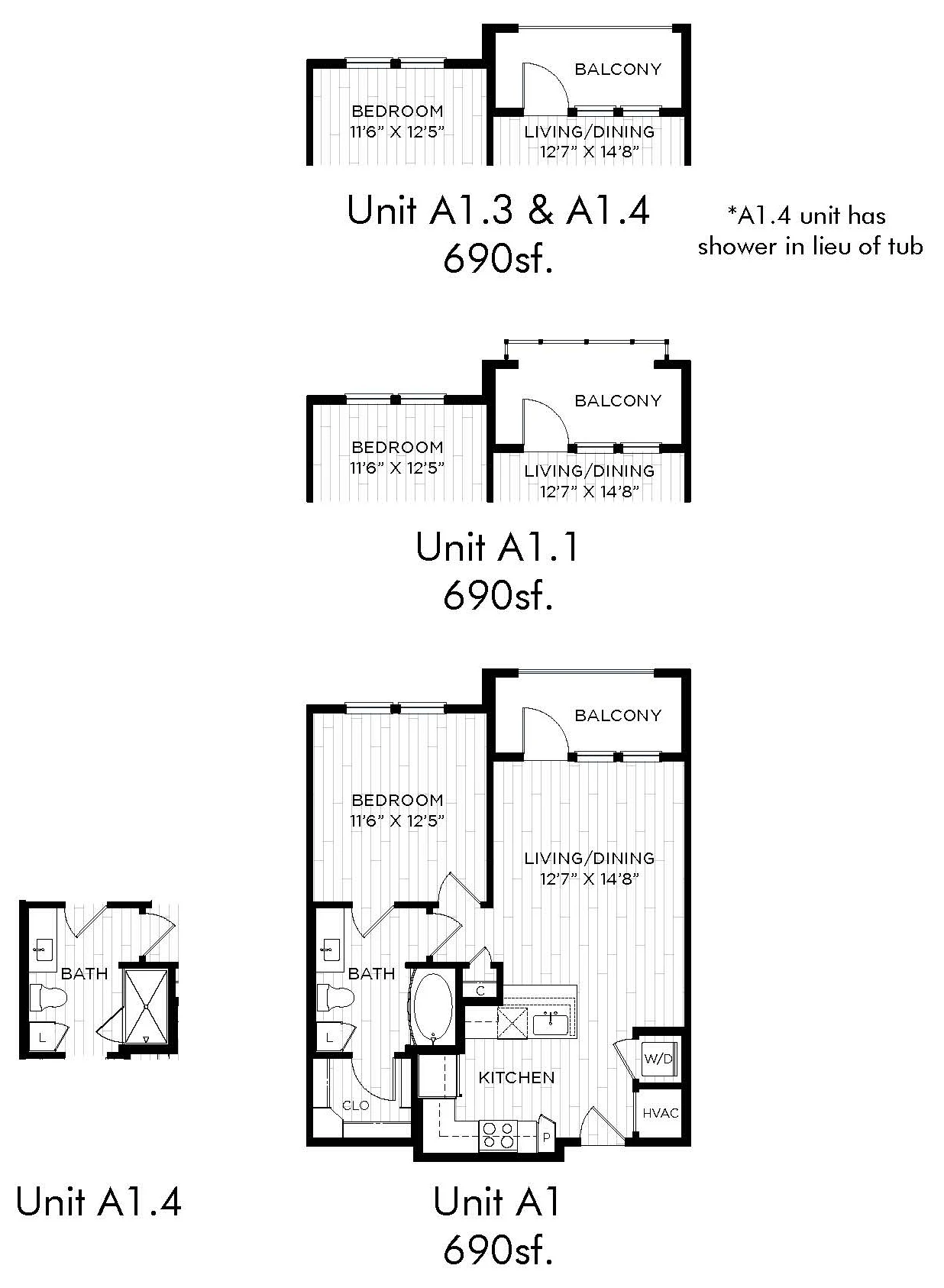 Aura Beacon Island Rise Apartments Houston FloorPlan 1