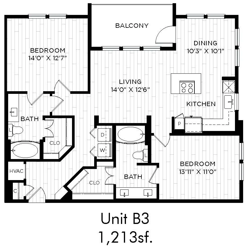 Aura Beacon Island Rise Apartments Houston FloorPlan 10