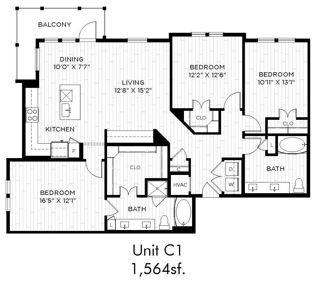 Aura Beacon Island Rise Apartments Houston FloorPlan 11