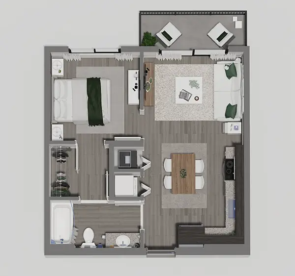 Resia Ten Oaks Rise Apartments Houston FloorPlan 1