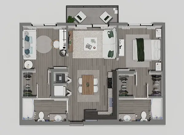 Resia Ten Oaks Rise Apartments Houston FloorPlan 2