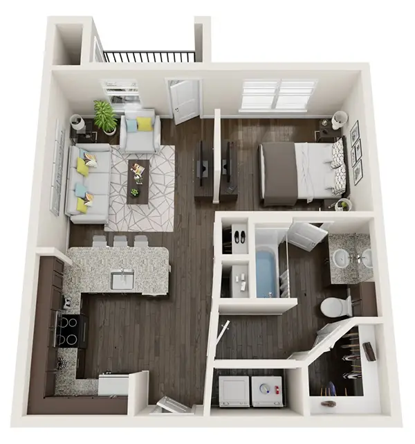 The Summit at Rivery Park Rise Apartments FloorPlan 1