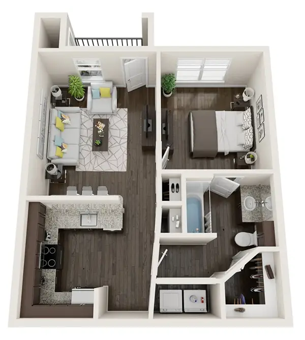 The Summit at Rivery Park Rise Apartments FloorPlan 2