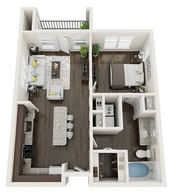 The Summit at Rivery Park Rise Apartments FloorPlan 3