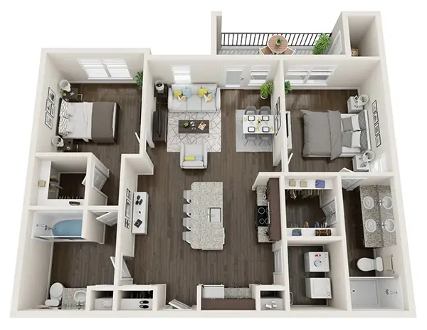 The Summit at Rivery Park Rise Apartments FloorPlan 6