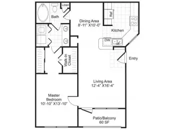 10X Woodway Square Houston Apartments Floor Plan 5