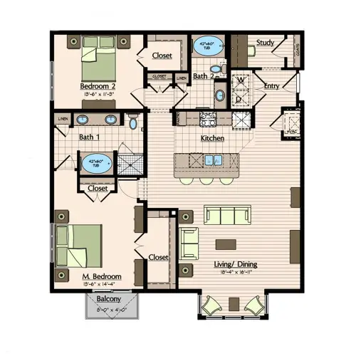 1900 Yorktown Apartments Houston Apartments Floor Plan 10