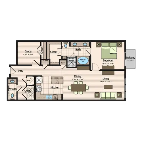 1900 Yorktown Apartments Houston Apartments Floor Plan 3