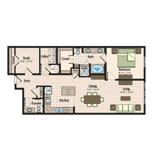 1900 Yorktown Apartments Houston Apartments Floor Plan 4