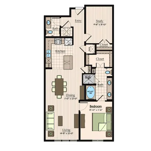 1900 Yorktown Apartments Houston Apartments Floor Plan 5