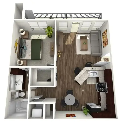 2828 at Royal Oaks Houston Apartments Floor Plan 1