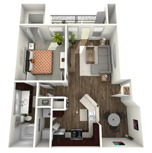 2828 at Royal Oaks Houston Apartments Floor Plan 2