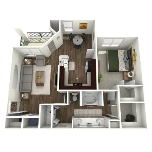 2828 at Royal Oaks Houston Apartments Floor Plan 3
