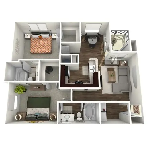 2828 at Royal Oaks Houston Apartments Floor Plan 5