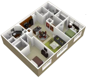 3000 Sage Apartments Houston Apartment Floor Plan 13