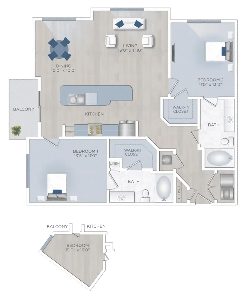 7 Seventy Apartments Houston Apartments Floor Plan 10