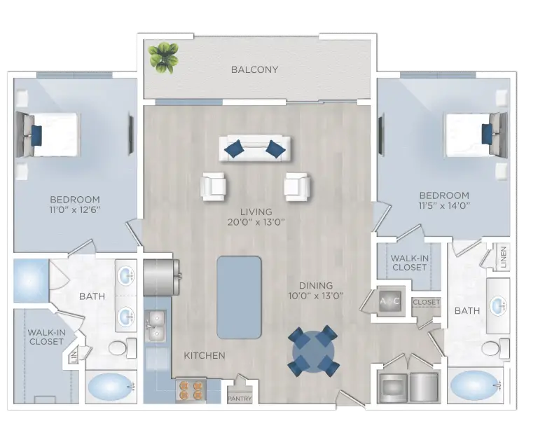 7 Seventy Apartments Houston Apartments Floor Plan 11