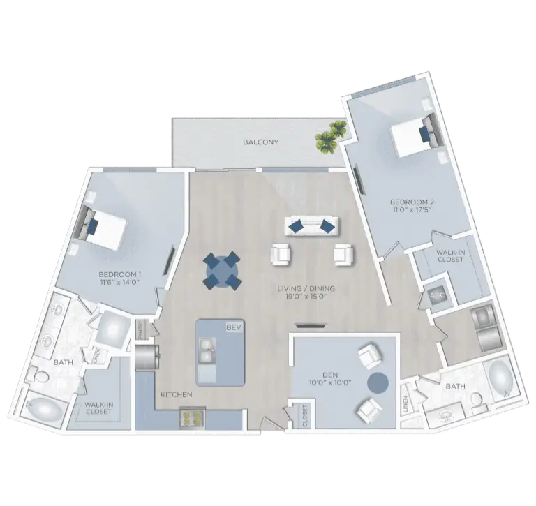 7 Seventy Apartments Houston Apartments Floor Plan 13
