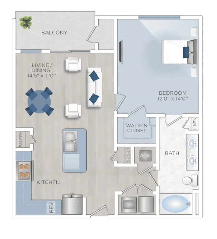 7 Seventy Apartments Houston Apartments Floor Plan 3