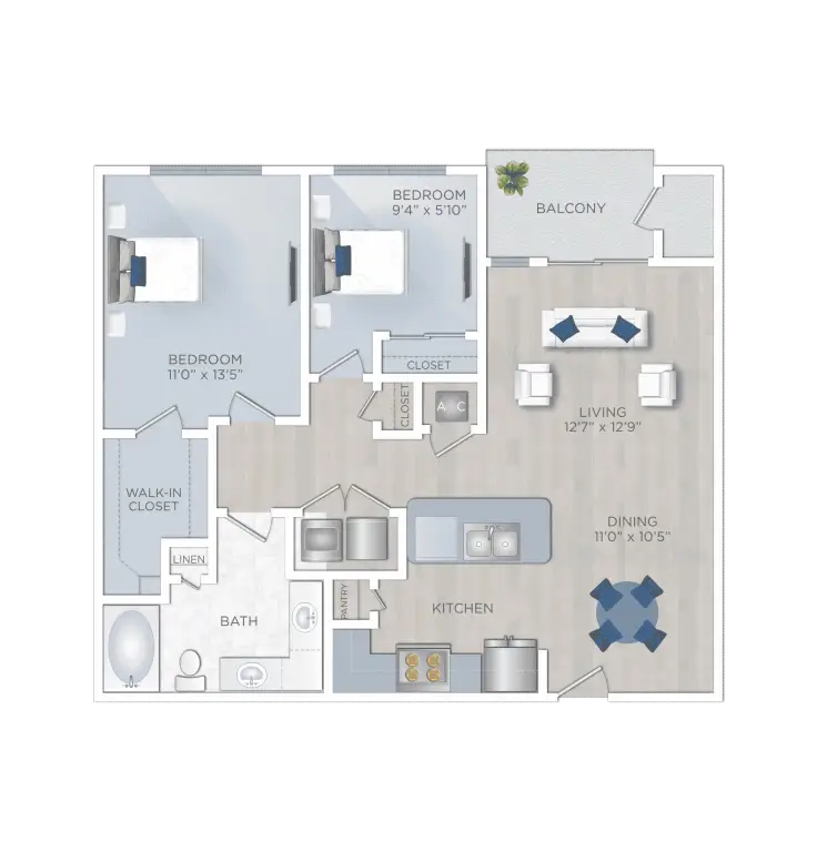 7 Seventy Apartments Houston Apartments Floor Plan 8