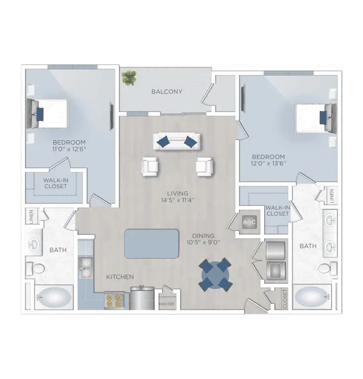7 Seventy Apartments Houston Apartments Floor Plan 9