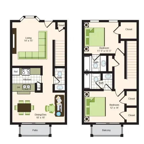 9900 on Memorial Houston Apartment Floor Plan 15