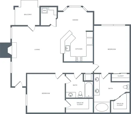 Alister Galleria Houston Apartment Floor Plan 3