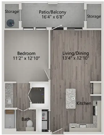 Arista Riverstone Houston Apartment Floor Plan 1
