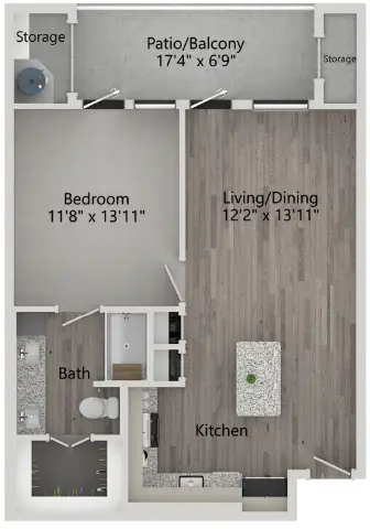 Arista Riverstone Houston Apartment Floor Plan 2