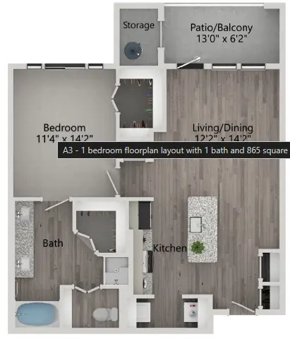 Arista Riverstone Houston Apartment Floor Plan 4