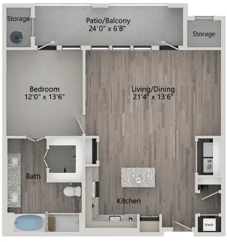 Arista Riverstone Houston Apartment Floor Plan 5