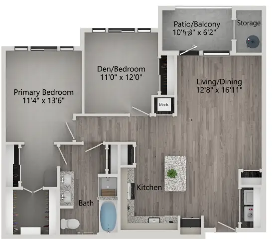 Arista Riverstone Houston Apartment Floor Plan 6