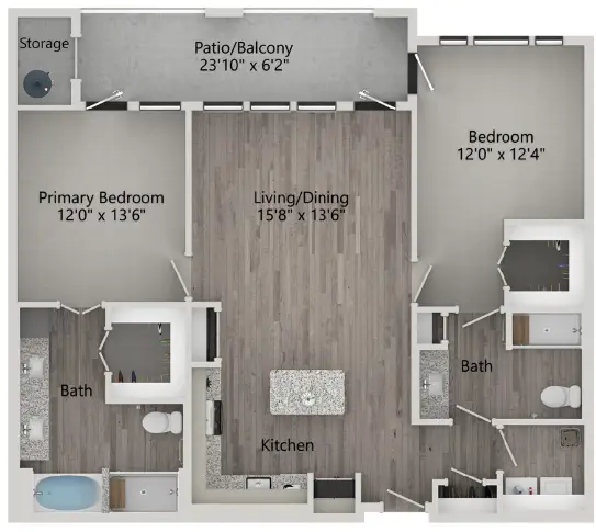 Arista Riverstone Houston Apartment Floor Plan 8