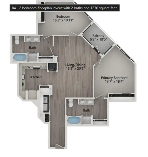Arista Riverstone Houston Apartment Floor Plan 9