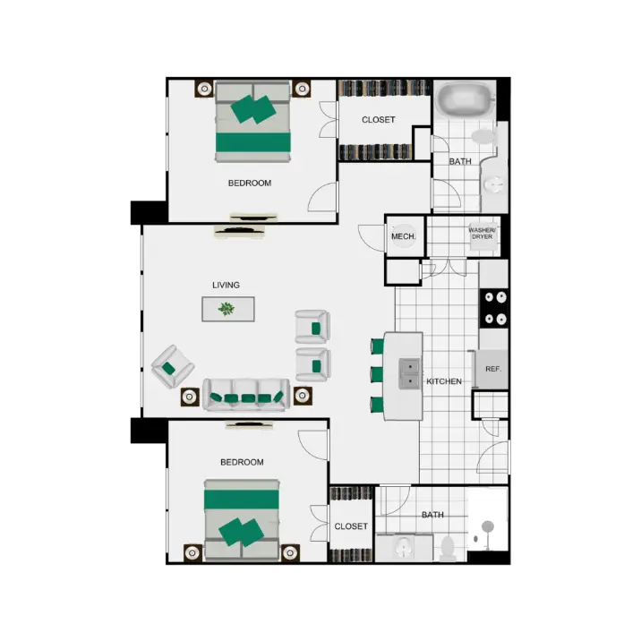 Arlo Westchase Houston Apartments Floor Plan 10