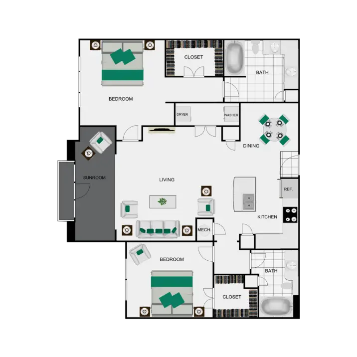 Arlo Westchase Houston Apartments Floor Plan 12