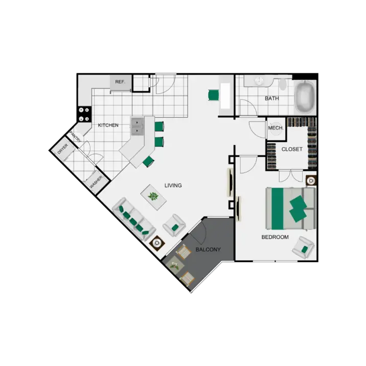 Arlo Westchase Houston Apartments Floor Plan 2