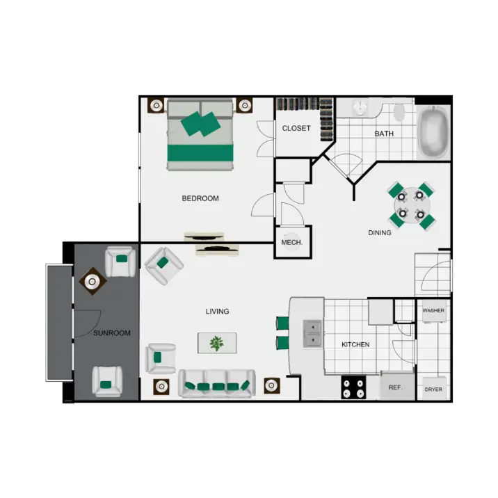 Arlo Westchase Houston Apartments Floor Plan 5